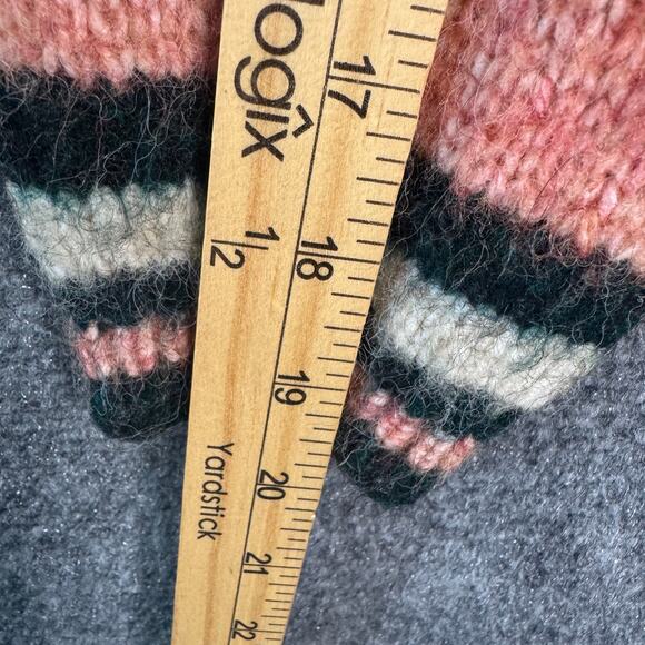 Superdry Sweater Womens 4 Pink Green Striped Mismatched Crew Pullover Casual - Picture 10 of 13